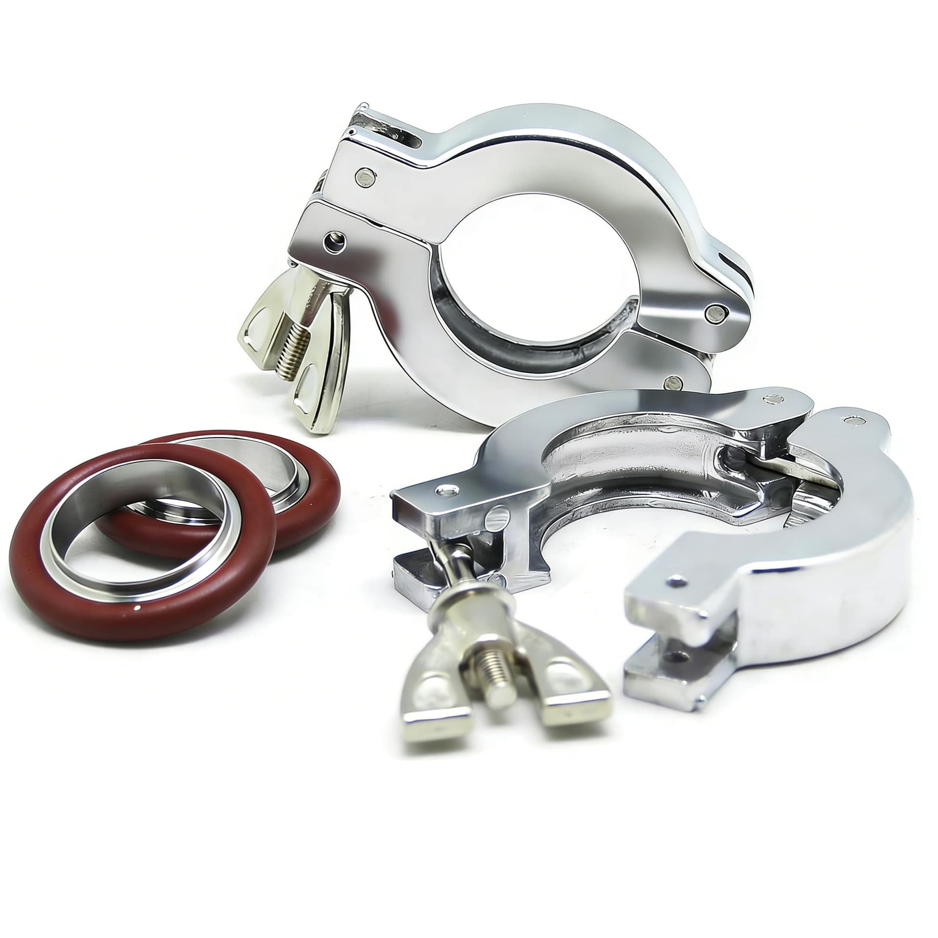 Aluminum Wing Nut Hinge Clamp for KF-25, 5 Pack