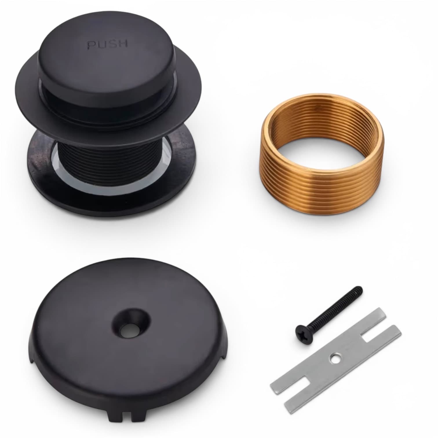 Bathtub Tip Toe Drain Stopper & Overflow Conversion Kit