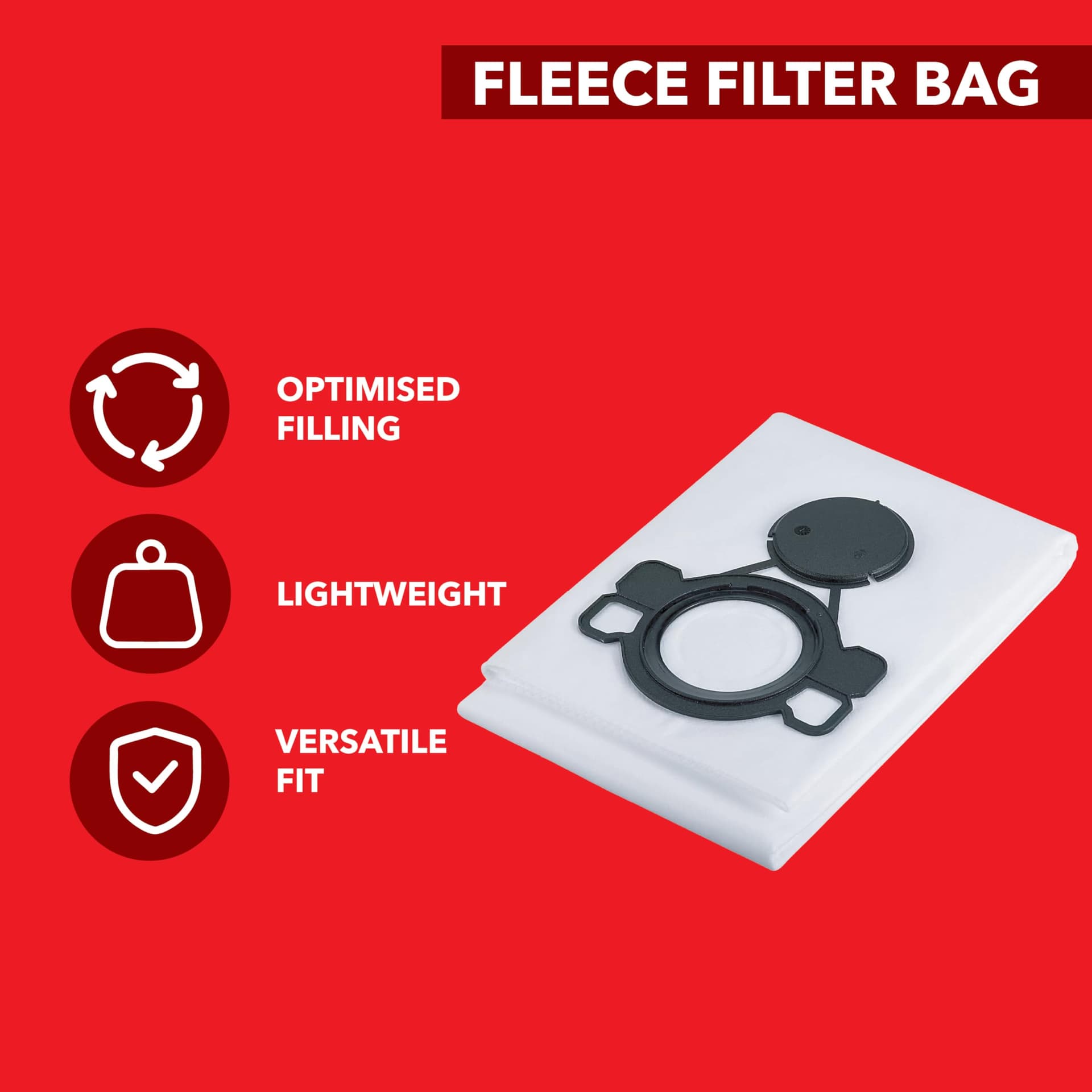 FLEX Fleece Filter Bags For VCE 33-44 Shop Vac (4 Pack), photo 4 of 4