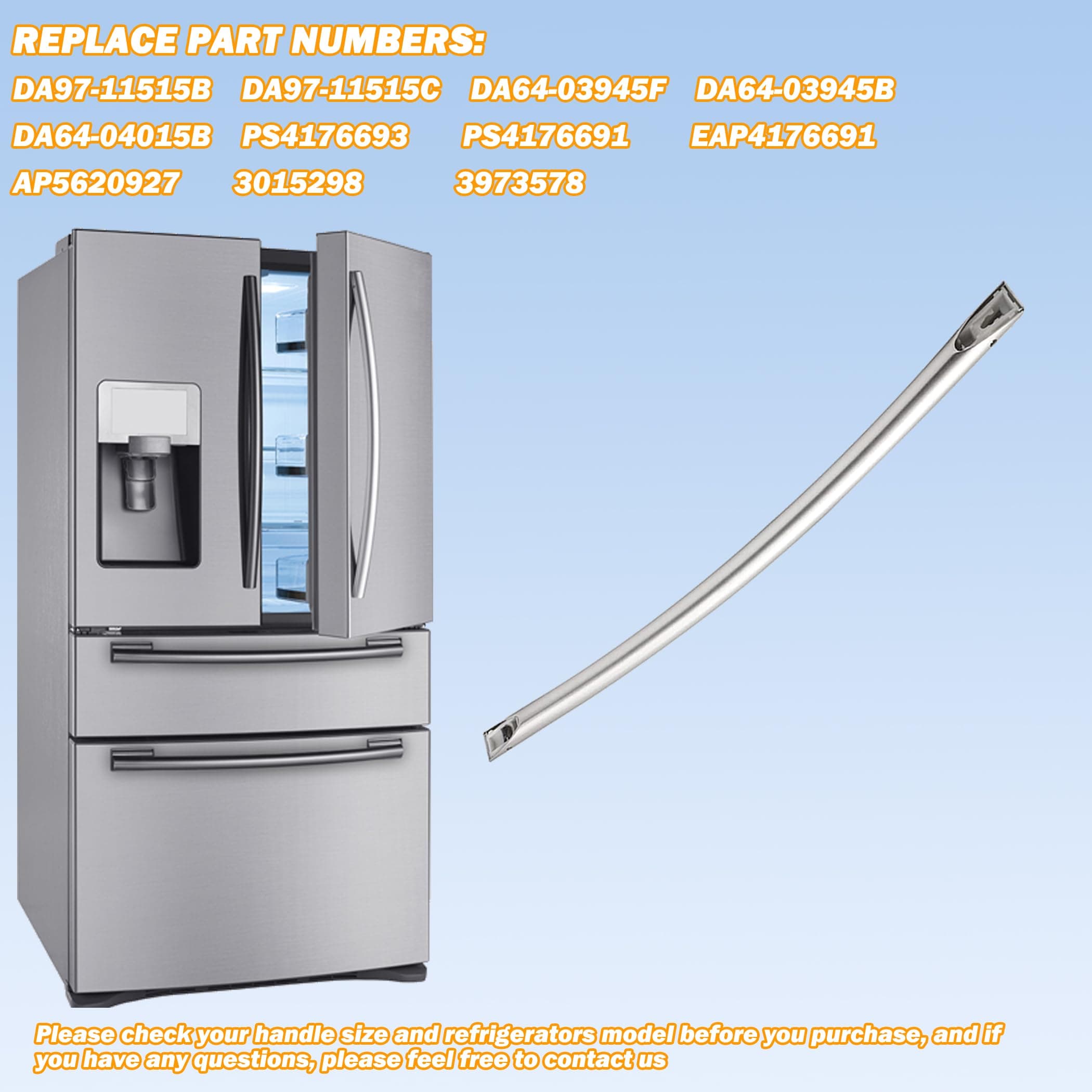Freezer Door Handle Samsung DA97-12712C, photo 2 of 5
