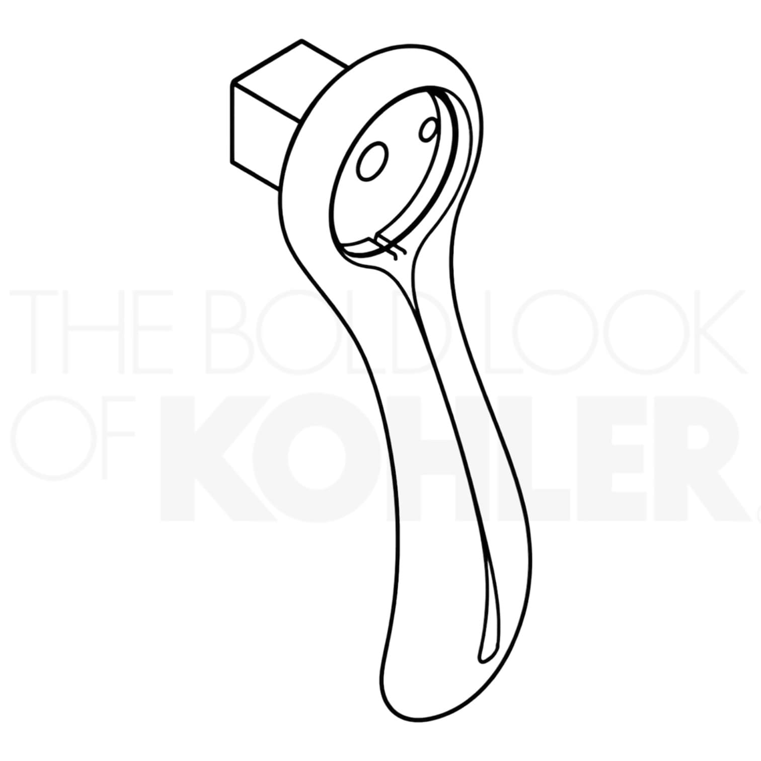 Genuine Kohler Bath Handle Polished Chrome 77809-CP