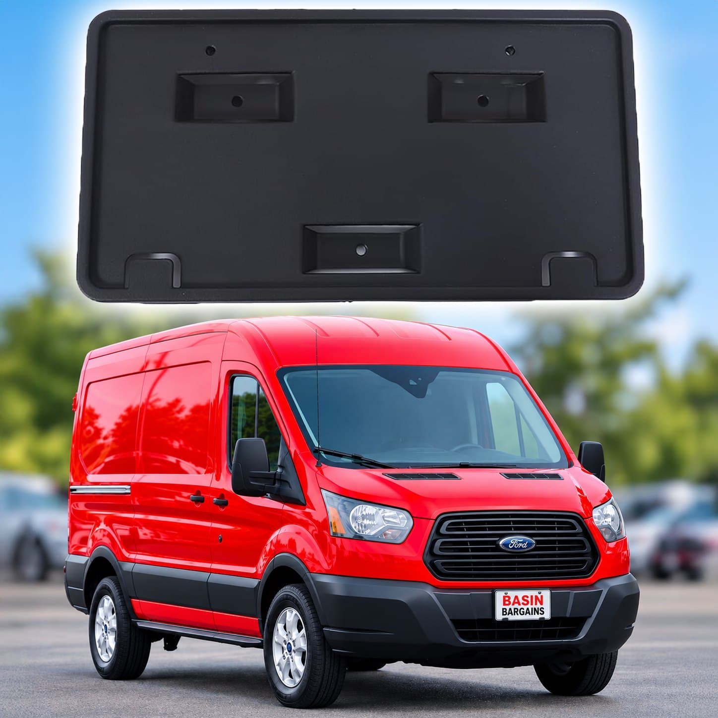 License Plate Frame for Ford Transit 2015-2019, photo 1 of 3