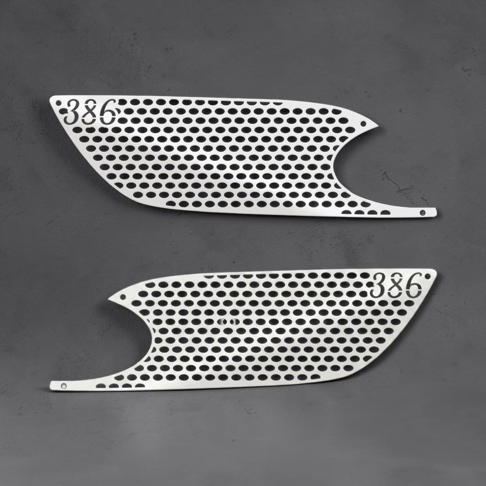 Peterbilt 386 Hood Air Intake Screens - Stainless Steel