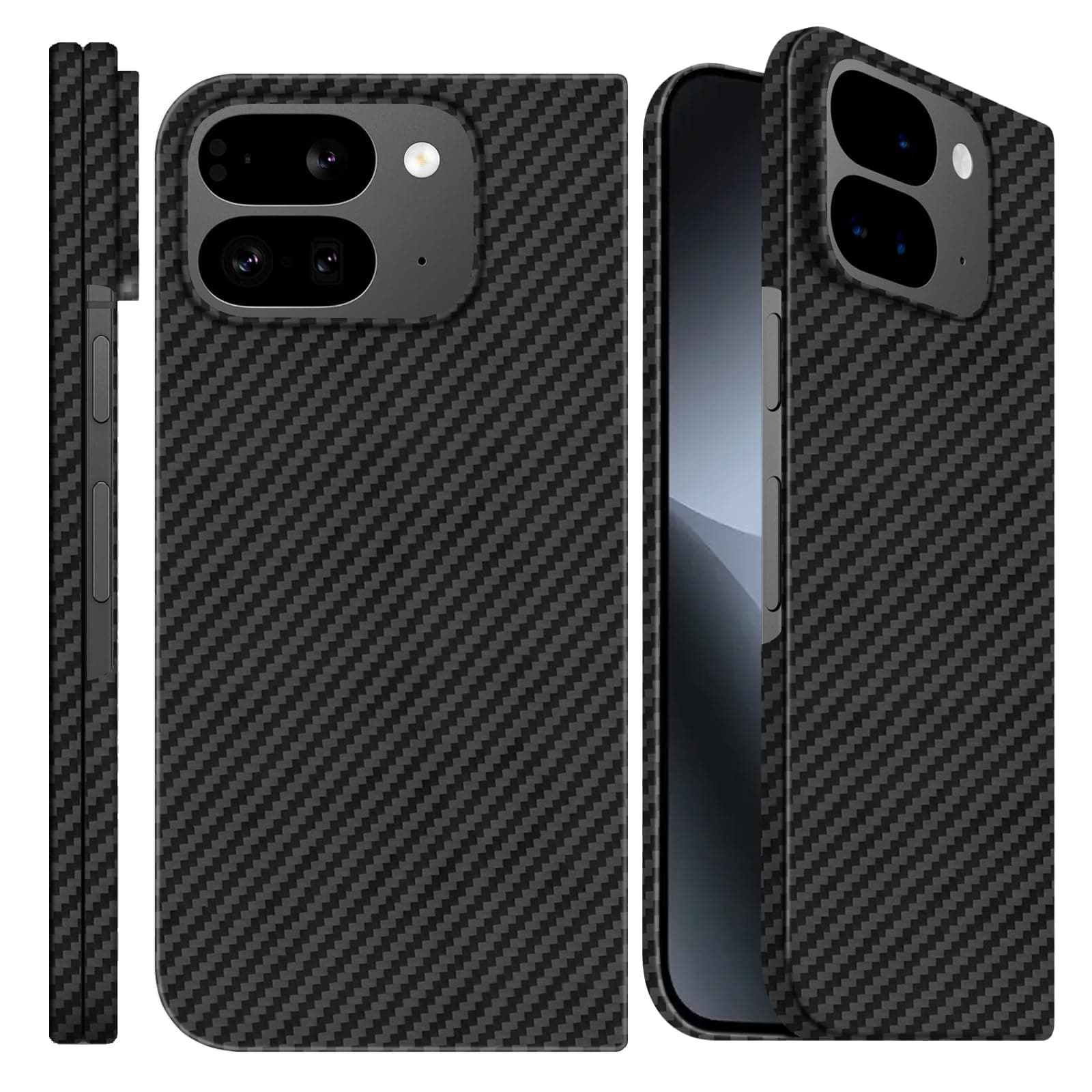 Phone Case for Google Pixel 10 Pro Fold Black Aramid Fiber