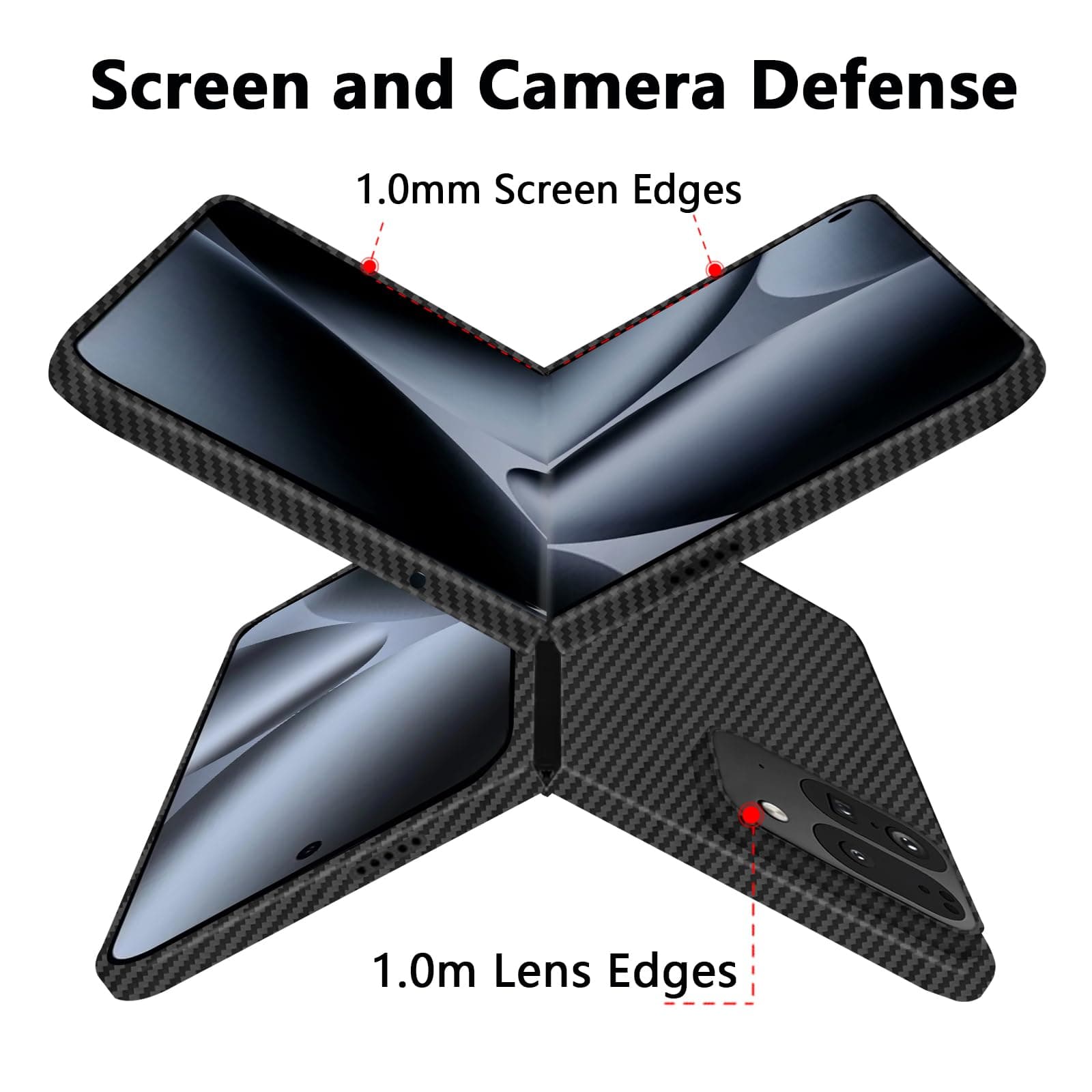 Phone Case for Google Pixel 10 Pro Fold Black Aramid Fiber, photo 2 of 7