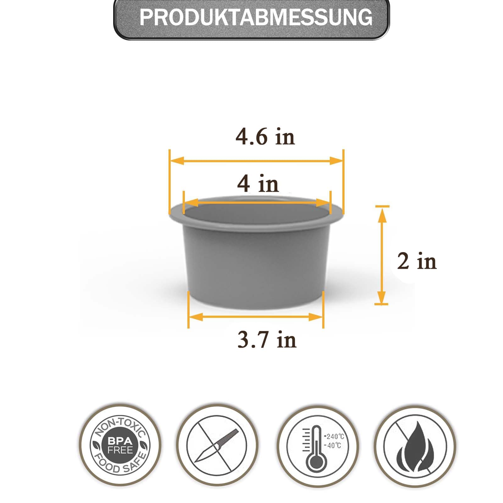 Round Silicone 4 Inch Cake Pans Set of 4, photo 2 of 5