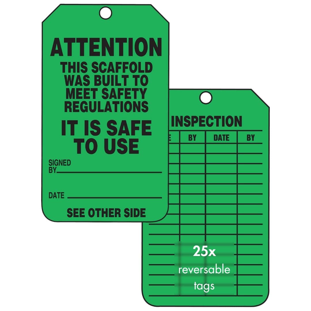 Scaffold Status Safety Tags by AccuformNMC Green Safe To Use 25 Pack, photo 4 of 4
