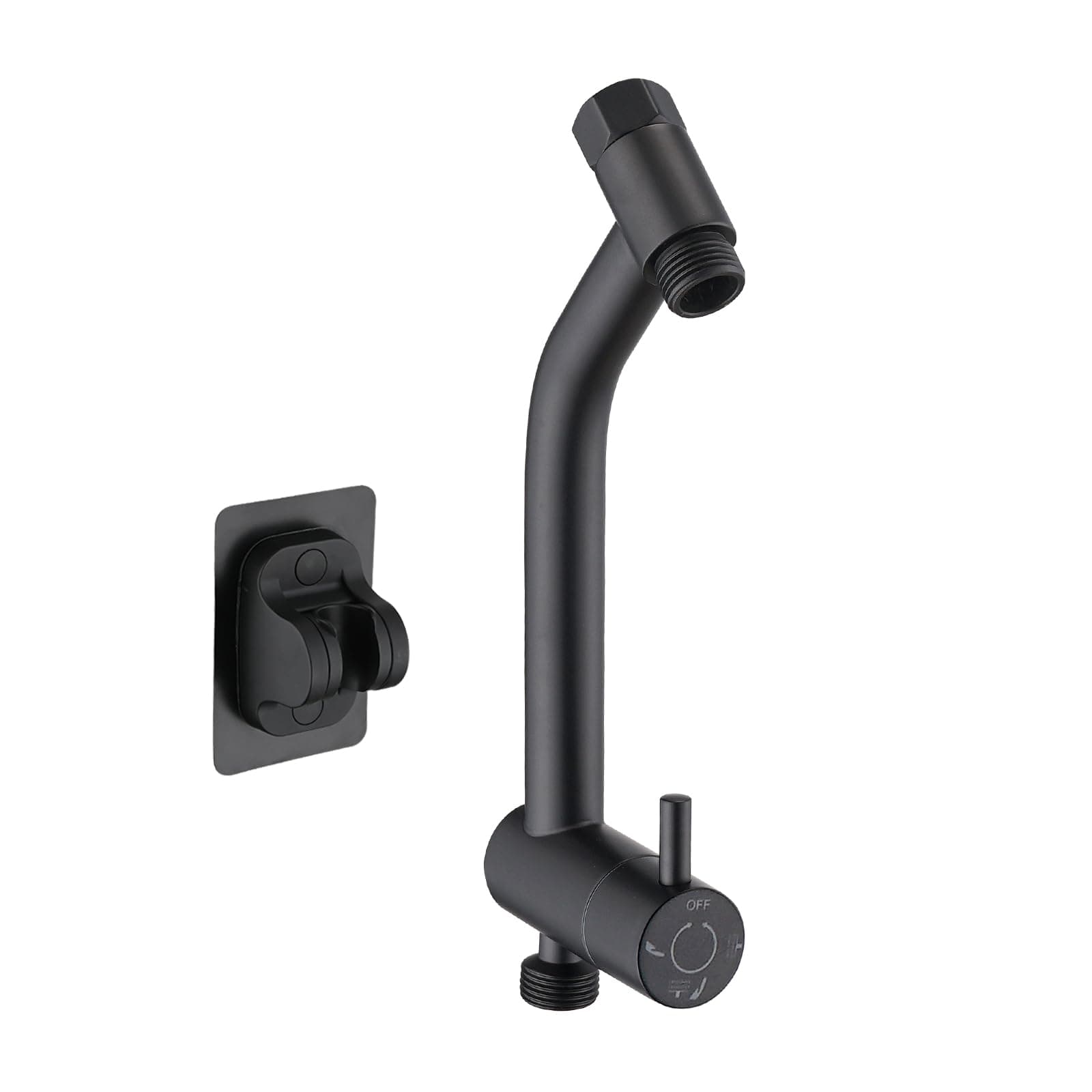 Shower Arm Diverter with Adhesive Handheld Wand Holder