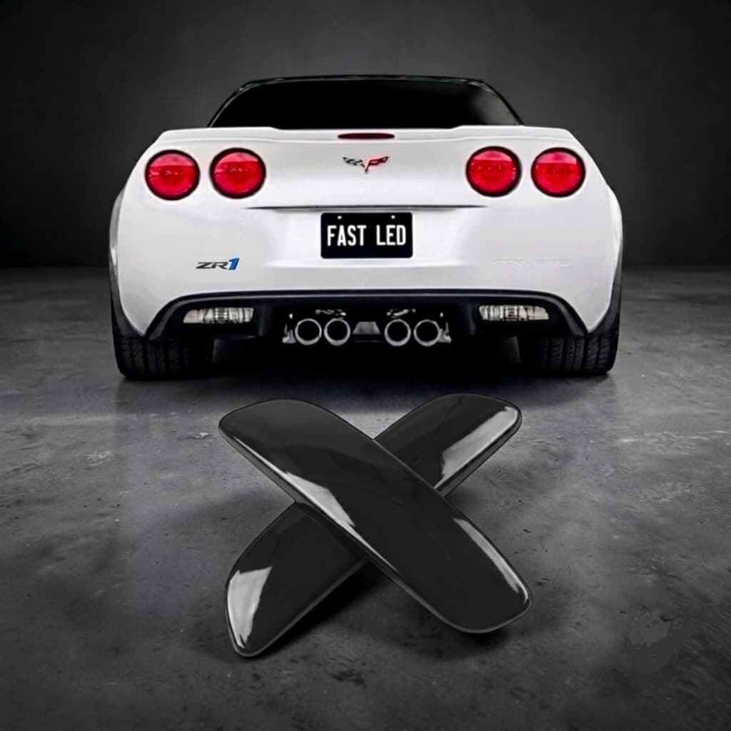 Smoked Reverse Light Covers for Corvette C6 Pair