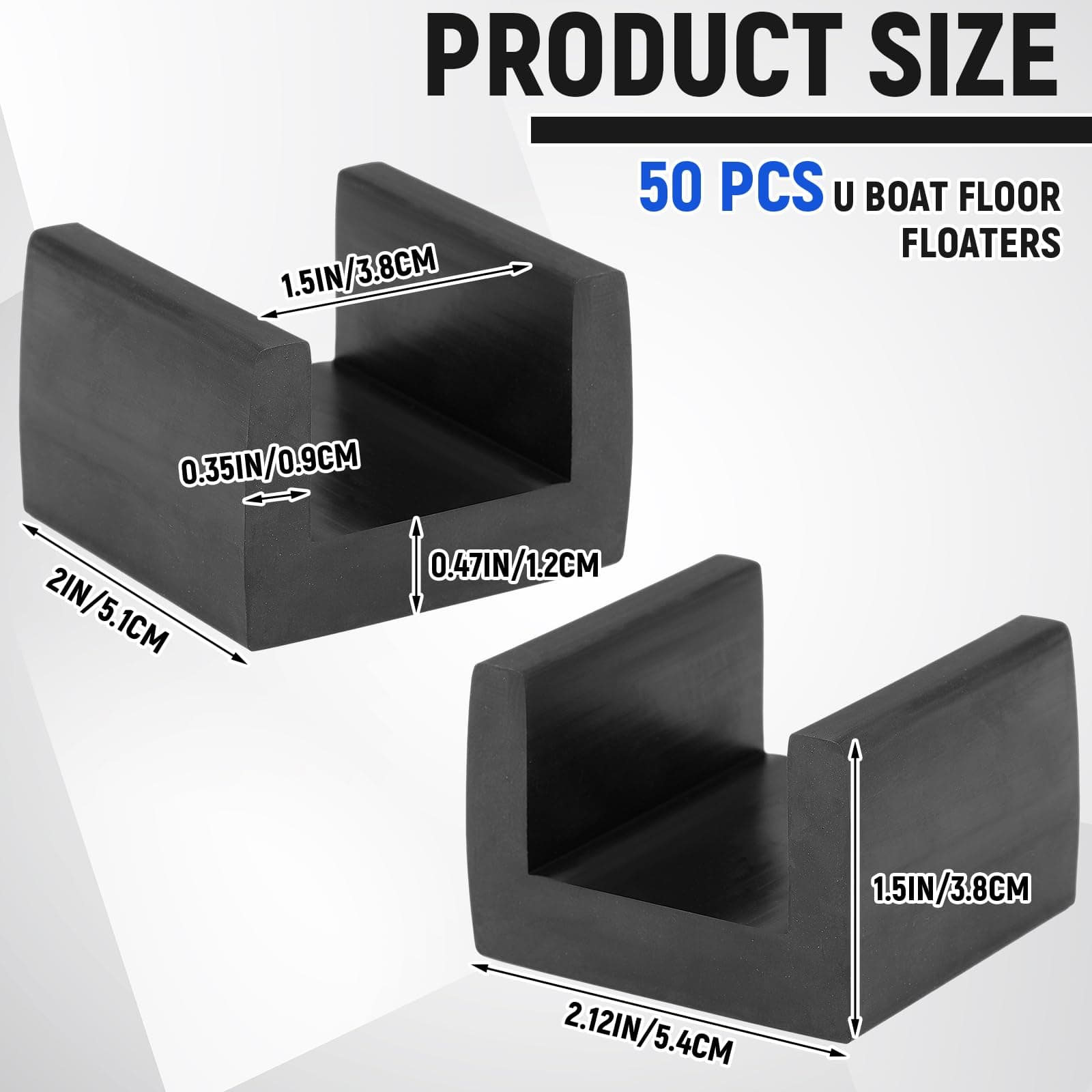 U Boat Floor/Deck Floaters - Rubber Joist Isolator Decouplers (50 Pack), photo 2 of 6