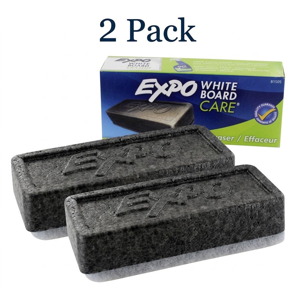 White Dry Erase Eraser 5.13 in. x 1.25 in, photo 1 of 4