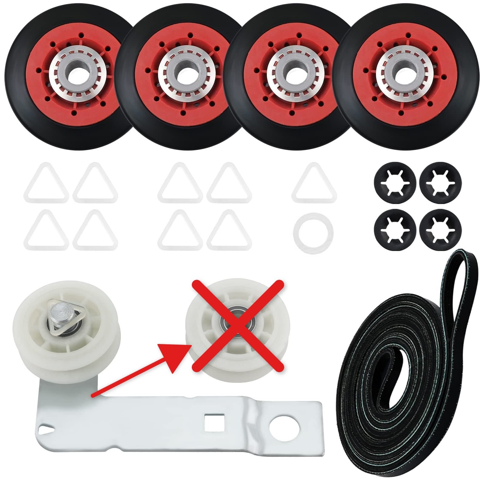 Dryer Repair Kit Idler Pulley Belt For Whirlpool Maytag Kenmore (missing one pulley)