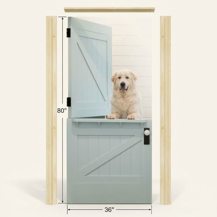 Dutch Door Frame 36in. x 80in. Unfinished Solid Wood