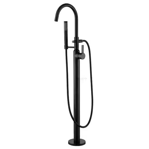 Roman Tub Faucet Filler with Shower Wand Floor-Mount