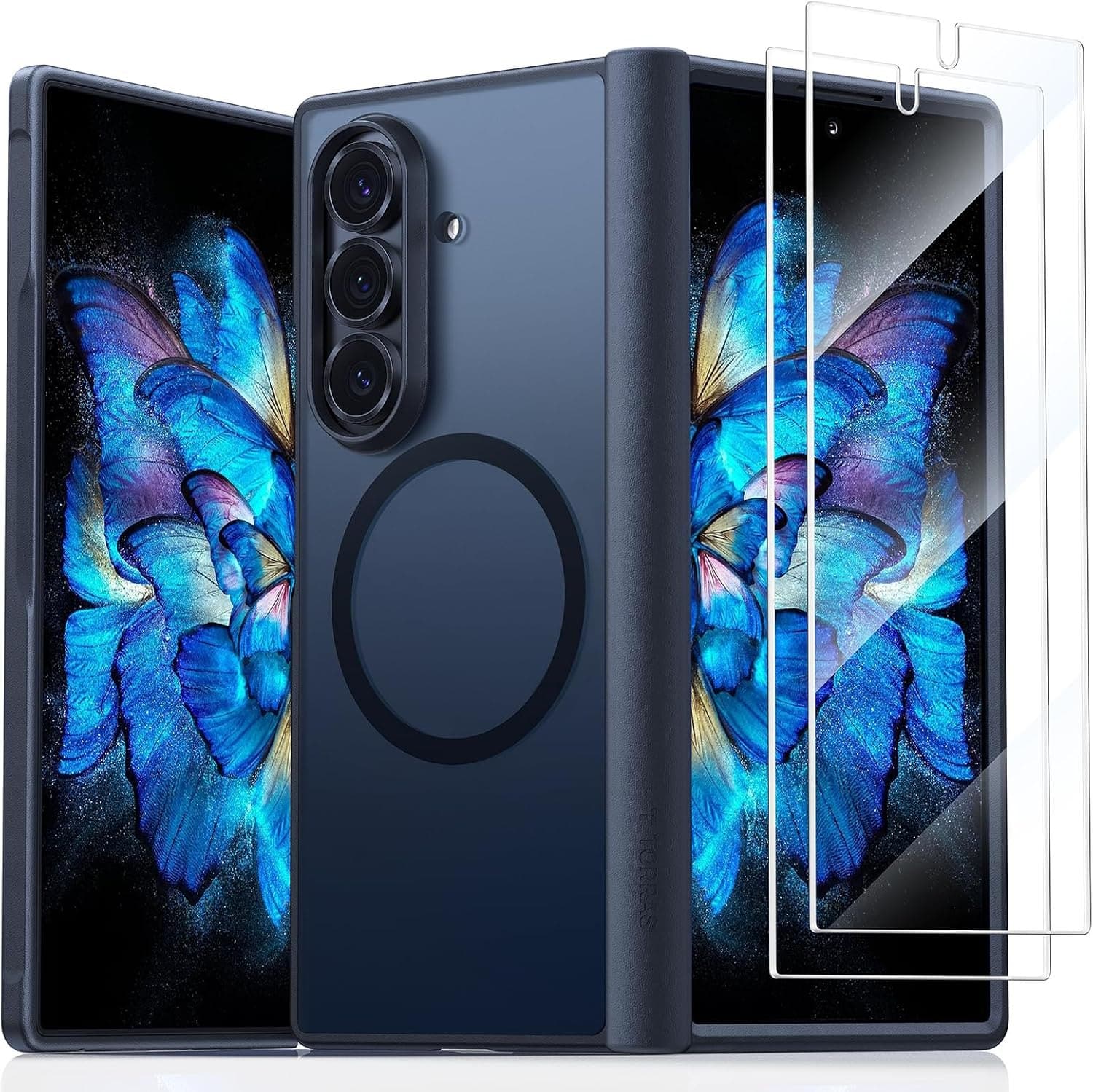 Samsung Galaxy Z Fold 7 Case & 2X Screen Protector Magnetic Shockproof